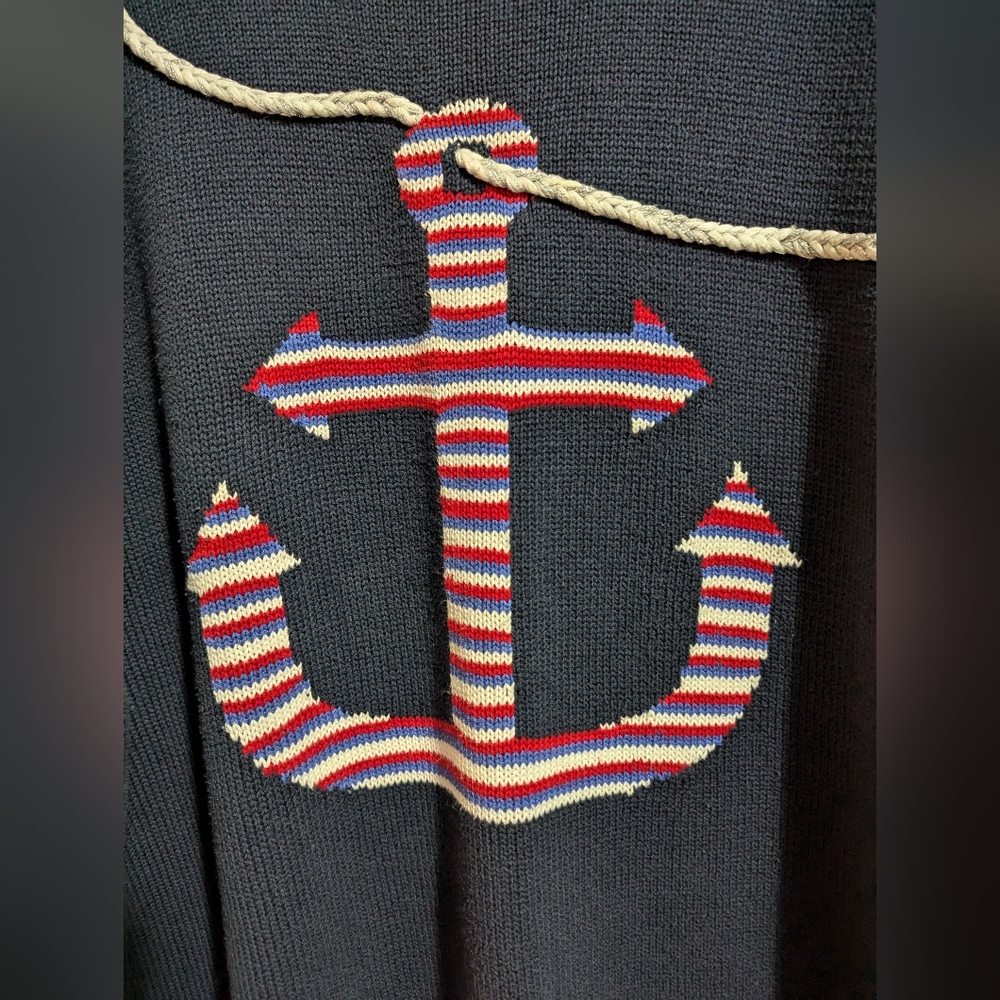 - - The Quacker Factory Tunic Length Sweater. Nautical theme (Anchors). Si… - Picture 2 of 8